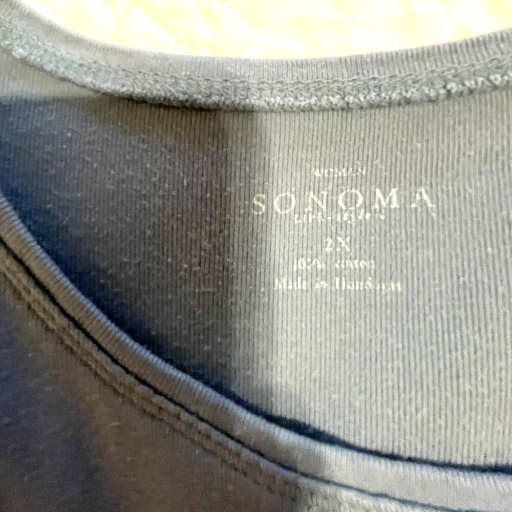Teal T-Shirt by Sonoma, Short Sleeve, Size 2X,